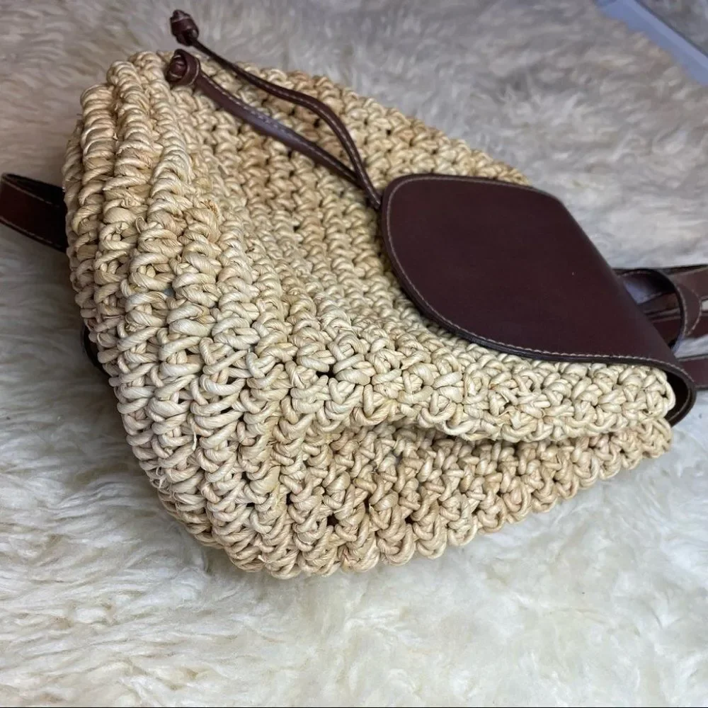 Cappelli Crochet Toyo Straw Backpack